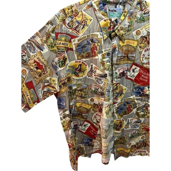 Reyn Spooner Men's 100% Cotton Short Sleeve Button Down Hawaiian Shirt Size XL - Picture 2 of 9
